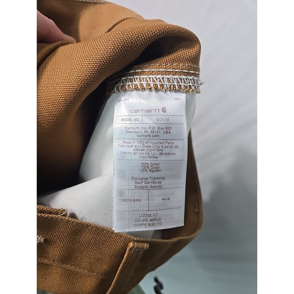 NWT Carhartt Loose Fit‎ Firm Duck Double Front Utility Work Pants 44x32 B01-M - Picture 7 of 11